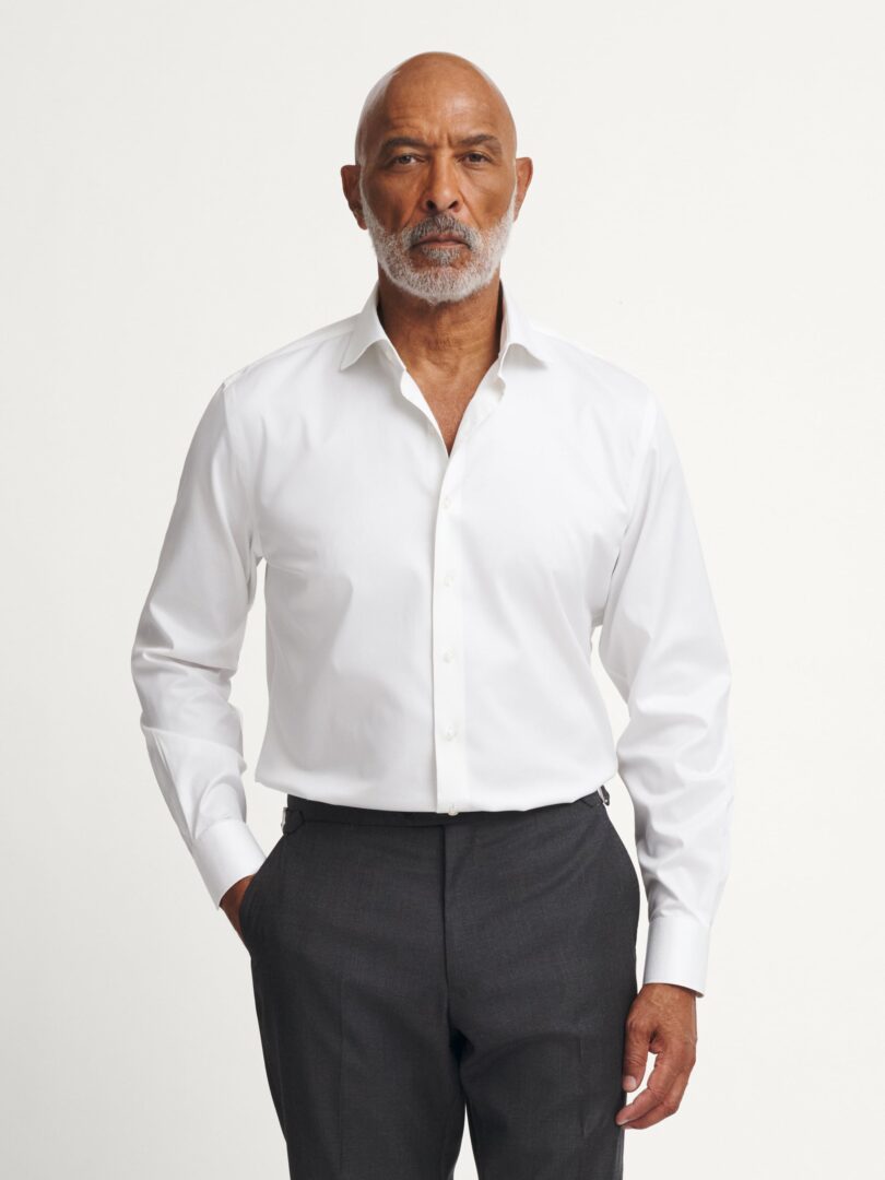 Non-Iron Stretch White Twill Thumb Detail