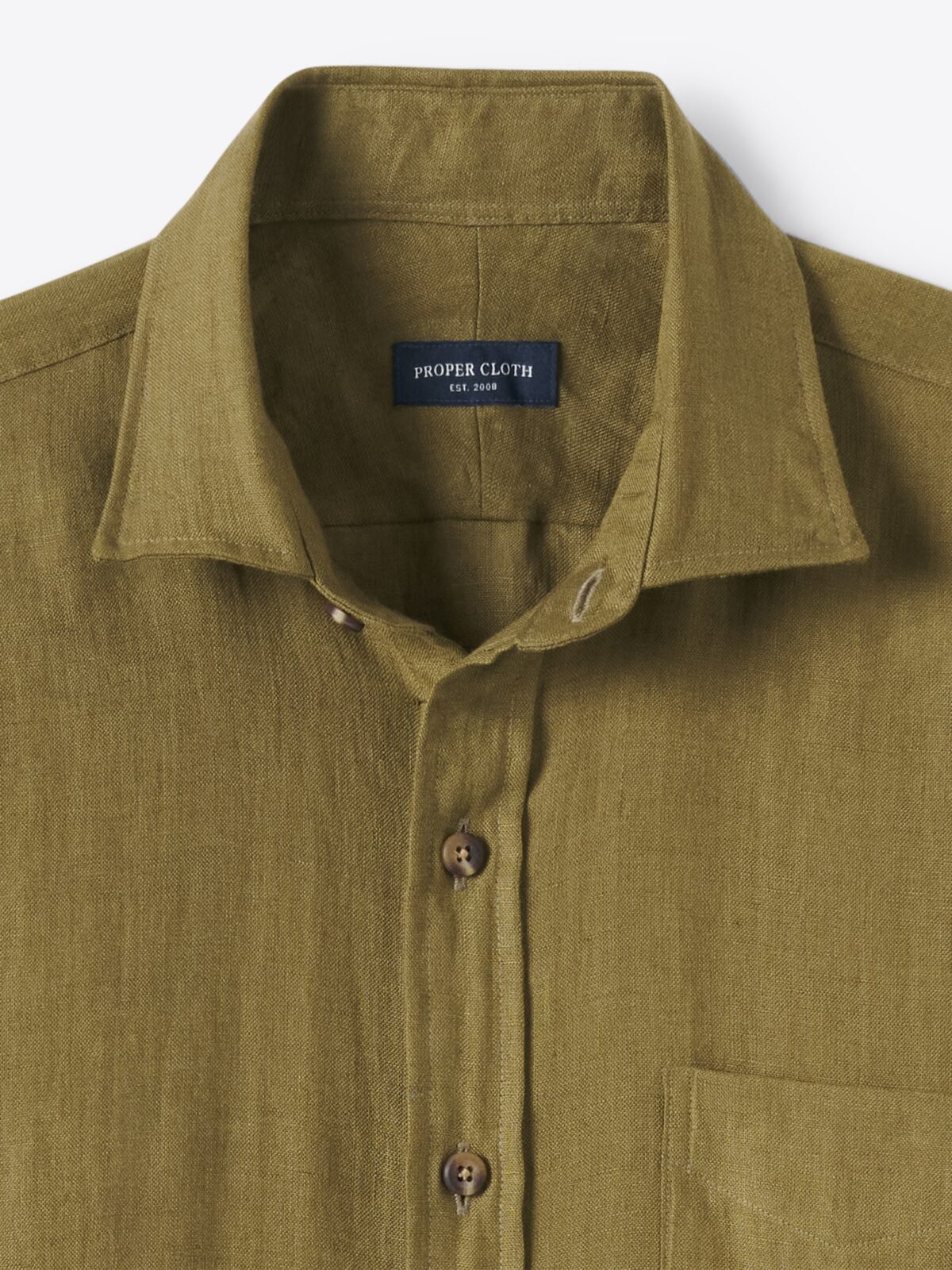 美品 BAIRD McNUTT リネン 半袖シャツ オーバーサイズ カーキ The Baird McNutt Irish Linen Shirt in Olive