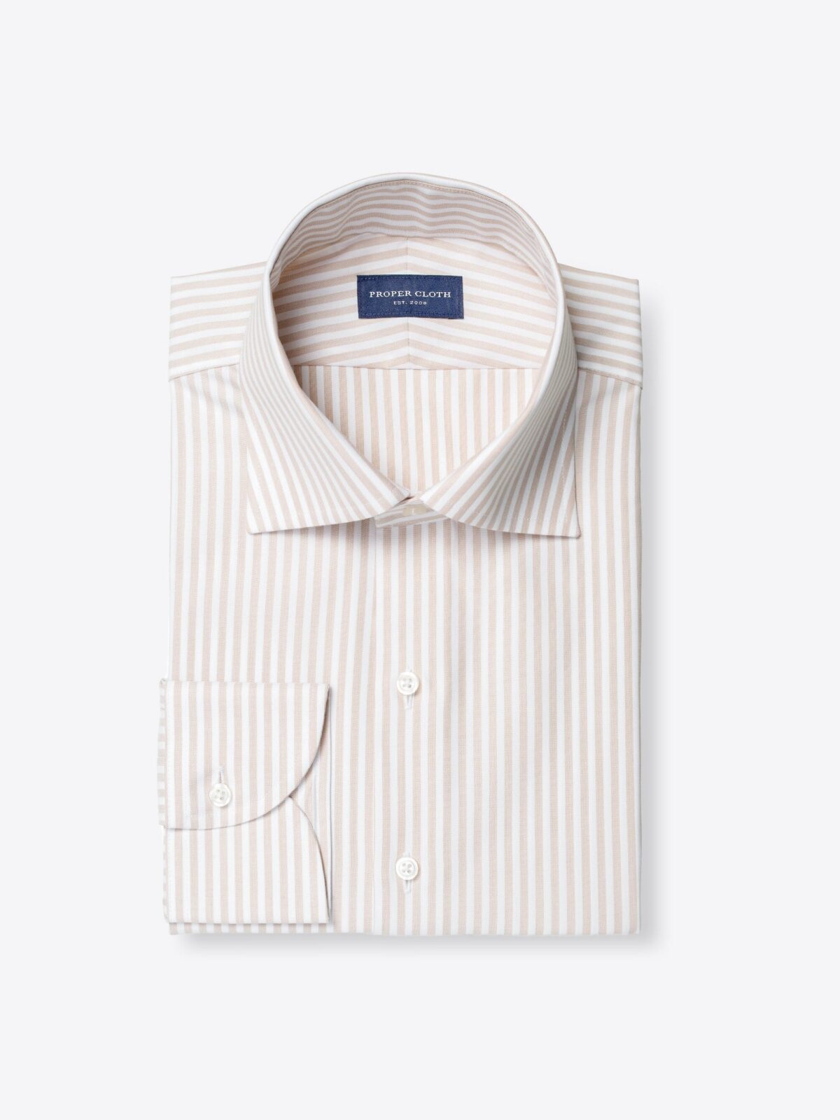 Thomas Mason WR Terra Cotta Stripe Shirt by Proper Cloth