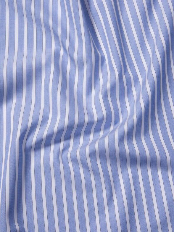 Blue 120s End-on-End Stripe Shirts by Proper Cloth