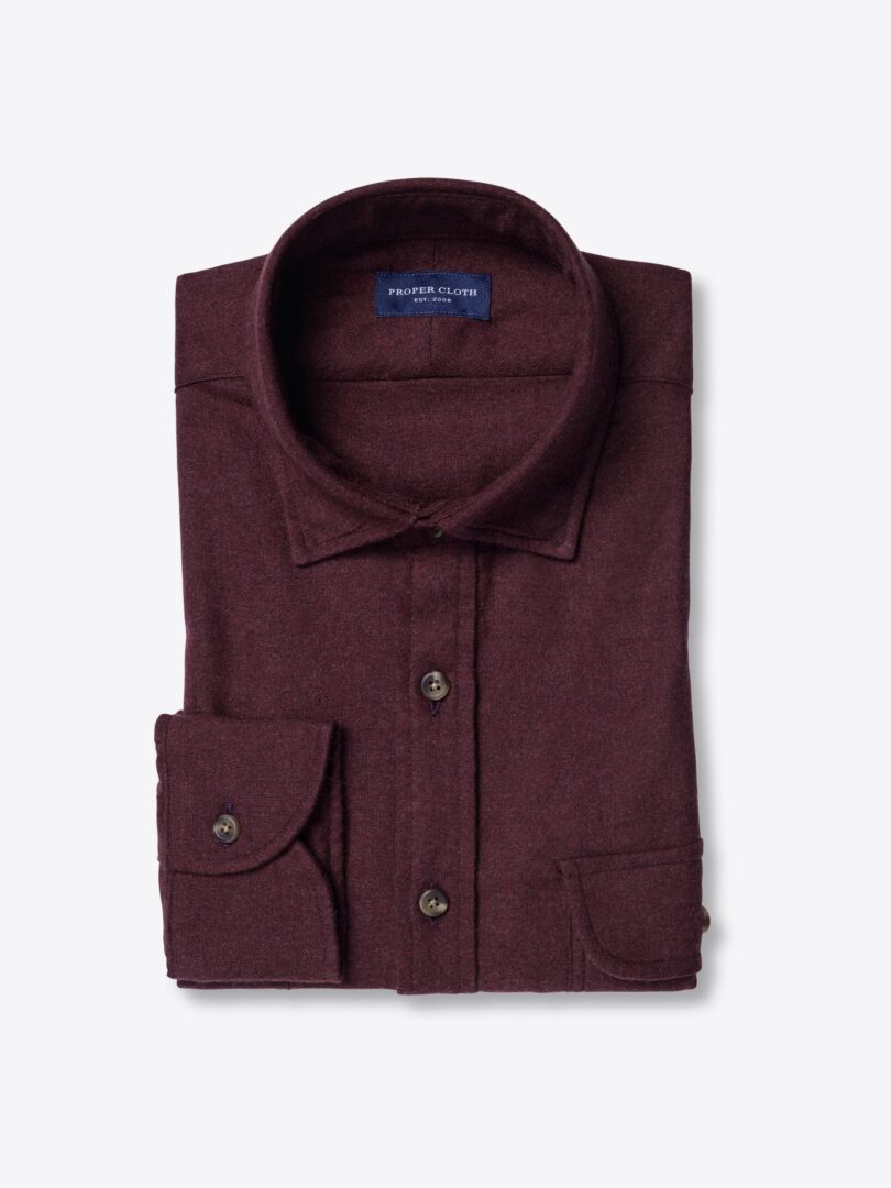 Canclini Burgundy Oxford Beacon Flannel 