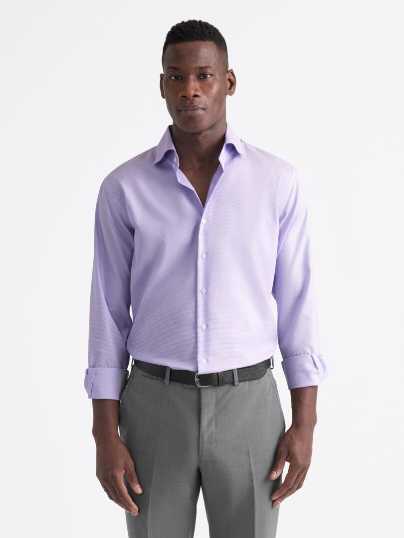 Mayfair Wrinkle-Resistant Lavender Houndstooth Thumb Detail