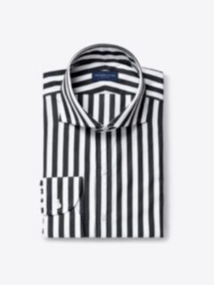 【2plan】Fuzzy striped shirt Valley Stripe Oversized Shirt Ivy – Rhythm US
