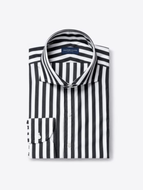 Shop Thomas Mason Luxury Black and White Bengal Stripe