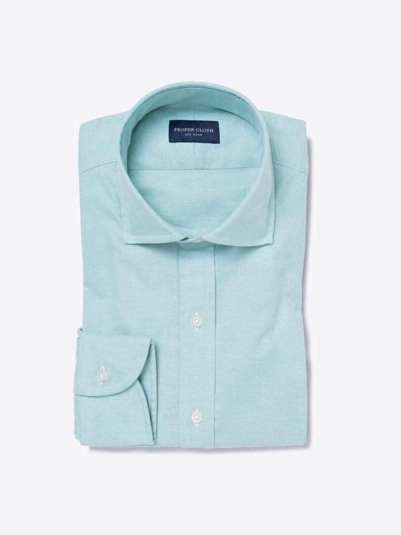 Whitman Mint Oxford Custom Dress Shirt 