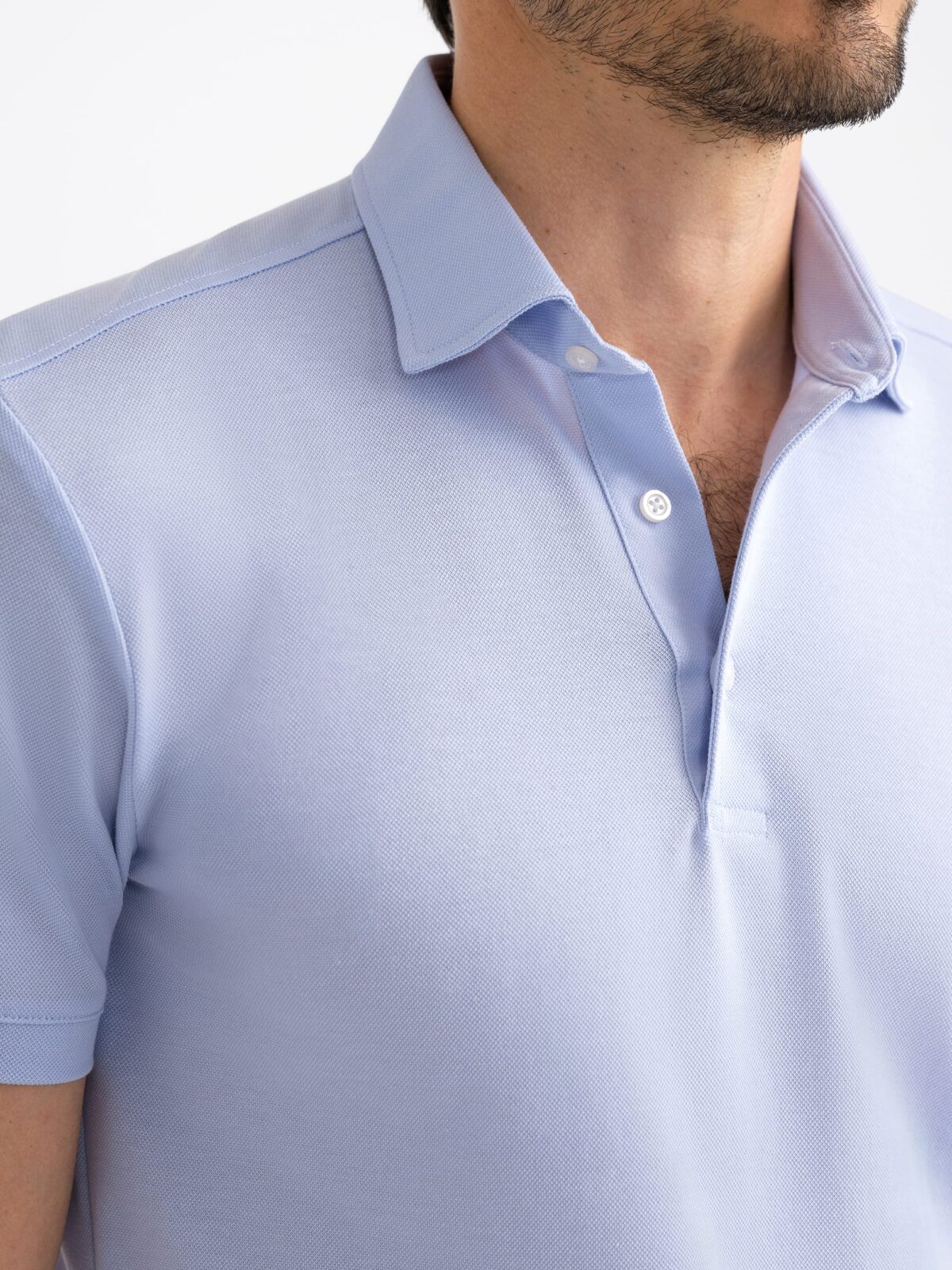 The Goldfinch Pique Golf Polo in Light Blue