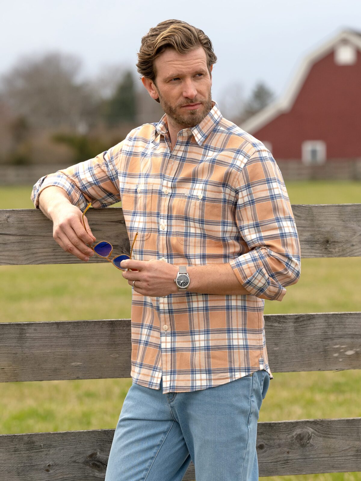 Sedona Ginger Plaid Shirt By Proper Cloth