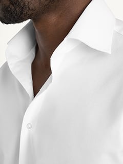 The Thomas Mason Wrinkle-Resistant Dress Shirt in White Royal Oxford