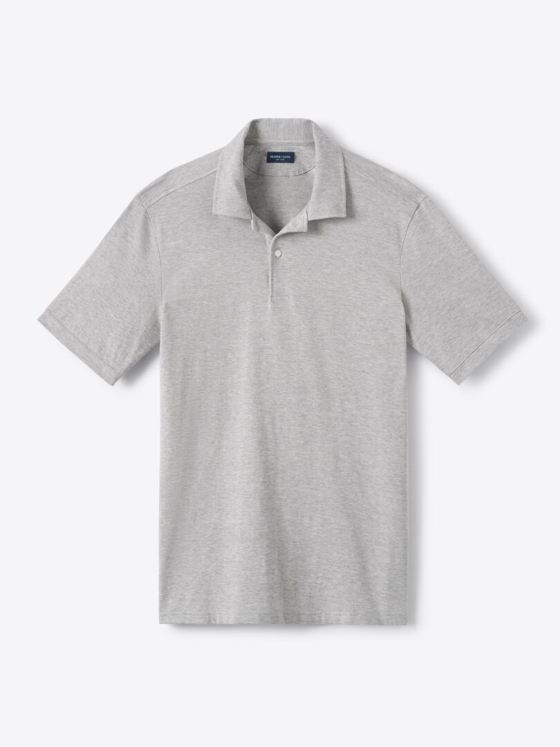 Monterey Grey Cotton and Linen Blend Knit Pique 
