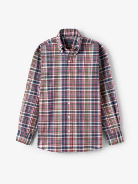 Shop Navy Olive and Pink Indian Madras