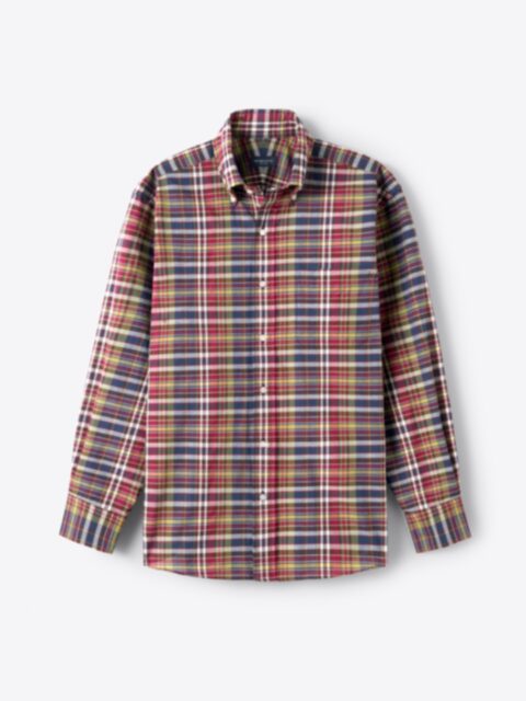 Blouses and Shirts  Classic Cotton Shirt - Field Plaid ROSEWOOD