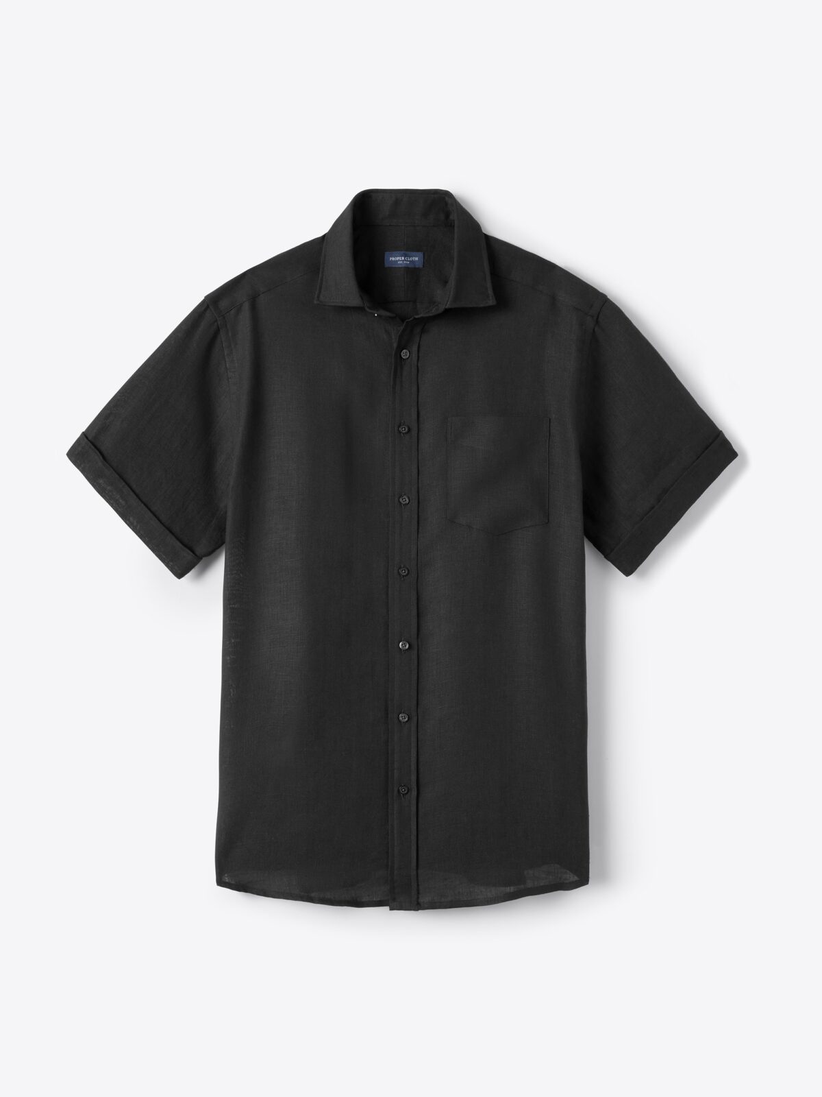 Baird McNutt Black Irish Linen Shirt by Proper Cloth