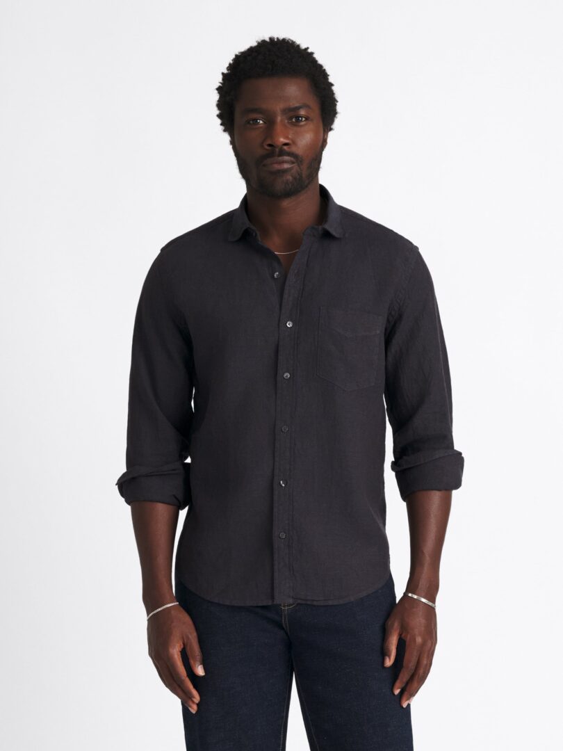 The Washed Linen Shirt Detail