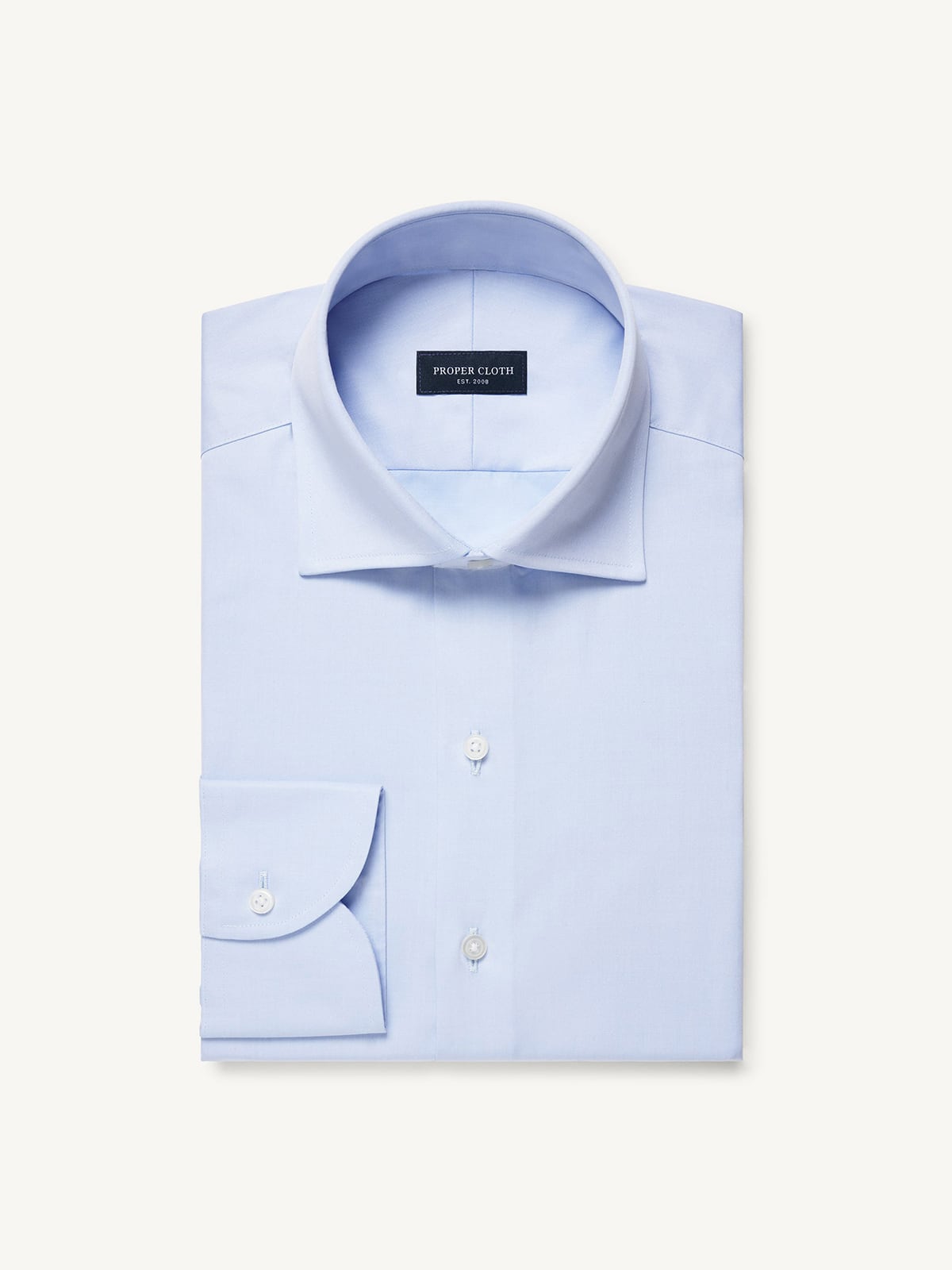 The Thomas Mason Superfine Twill Dress Shirt in Light Blue