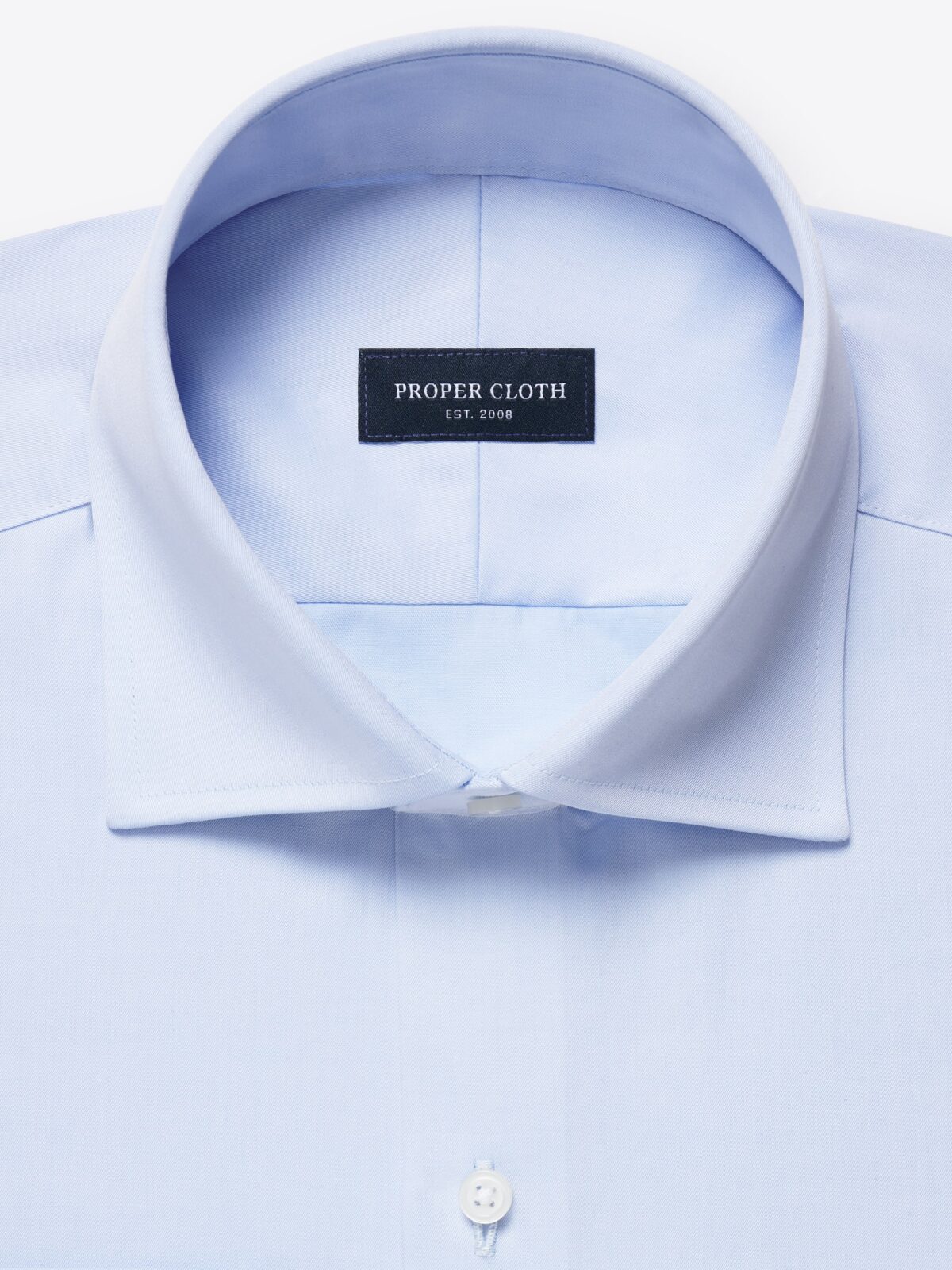 The Thomas Mason Superfine Twill Dress Shirt in Light Blue