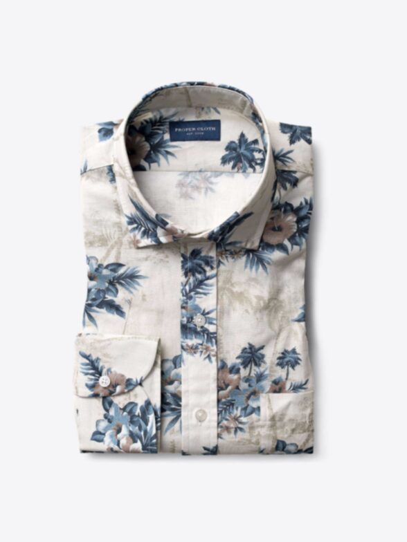Albiate Faded Beige Aloha Shirt