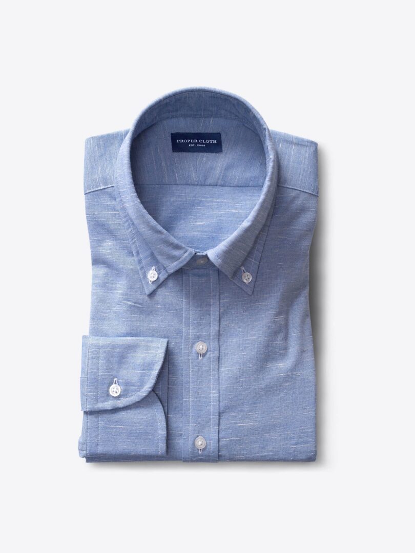 Biella Light Blue Slub Chambray 