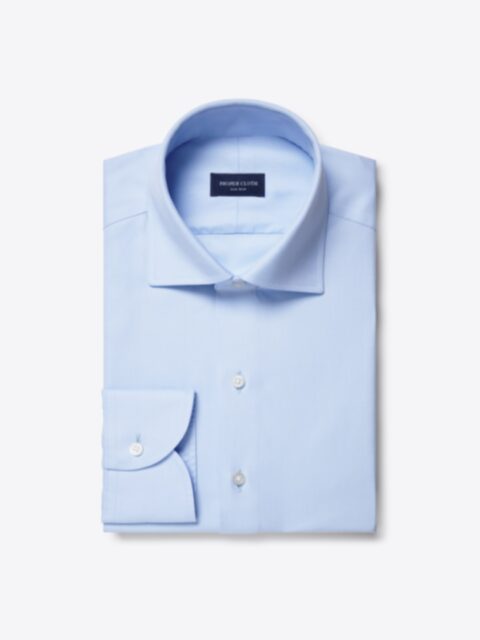 Shop Thomas Mason Non-Iron Light Blue Twill