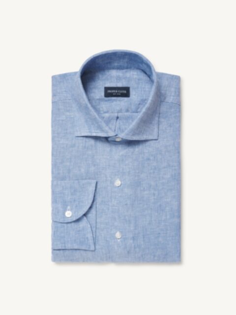 Portuguese Beige Cotton Linen Oxford Shirt by Proper Cloth