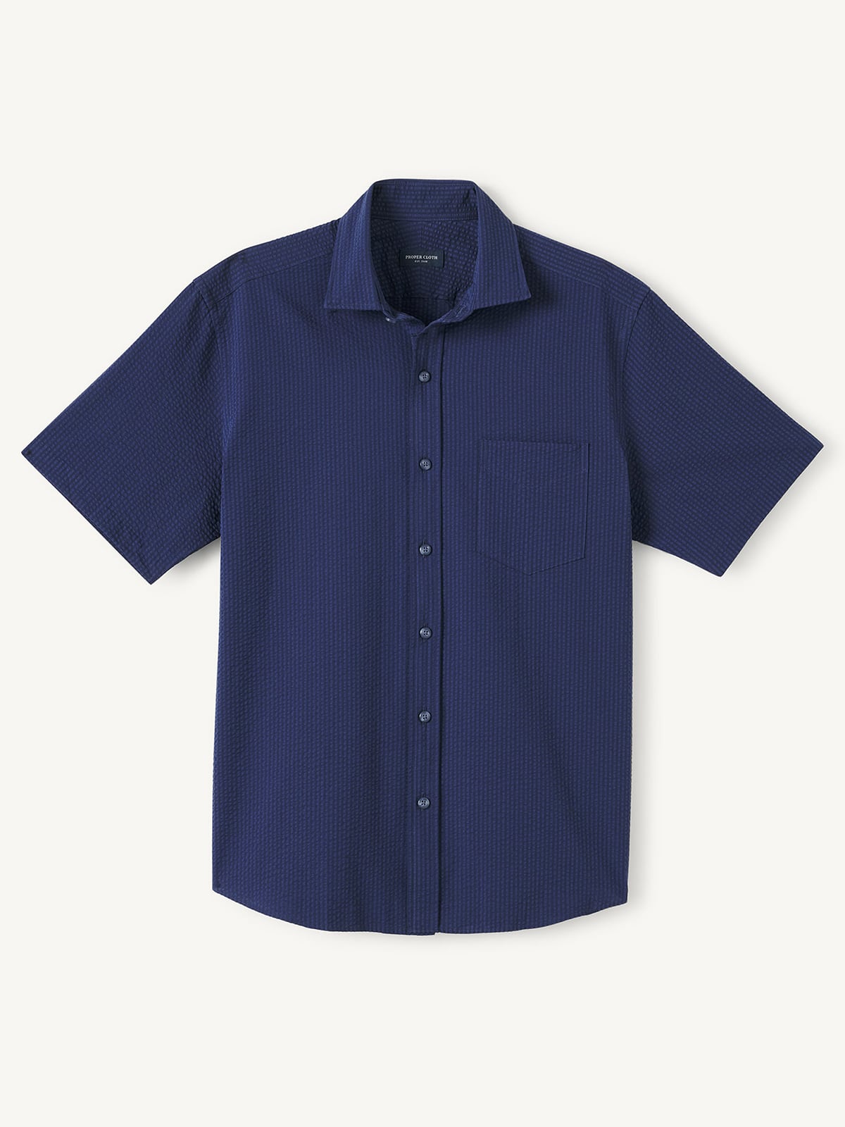 blue dress shirt men short sleeve Hisdern Men's Royal Blue Short Sleeve Business Casual Shirt with Splicing XL