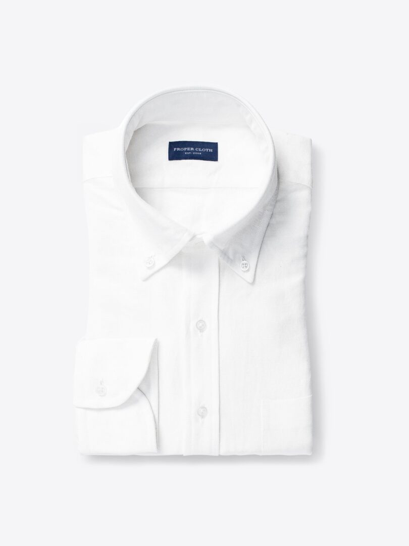 Japanese Washed Cream Linen Rayon Blend Custom Made Shirt 