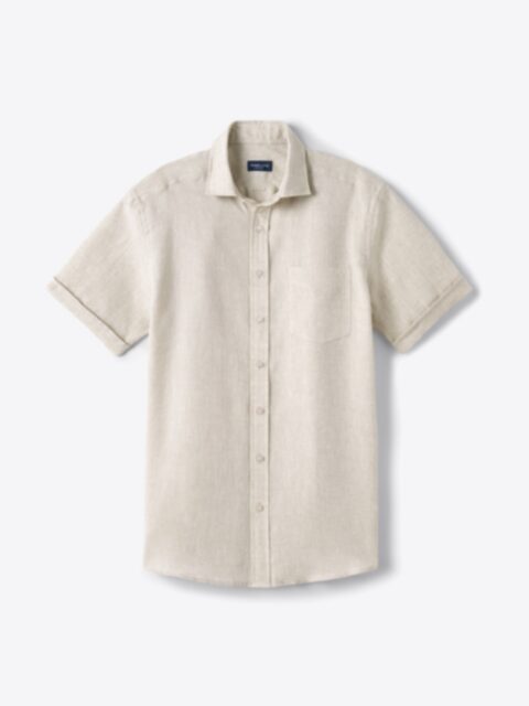 Light Blue Washed Linen Shirt by Proper Cloth