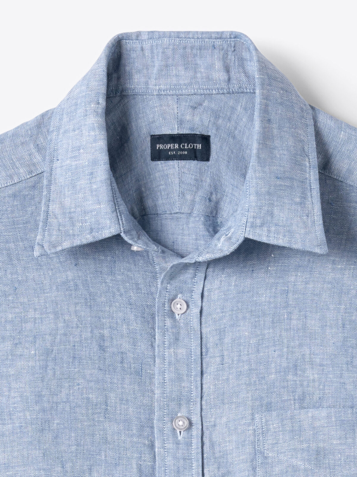 Men's Classic Linen Shirt WENGEN in Denim Chambray | MagicLinen