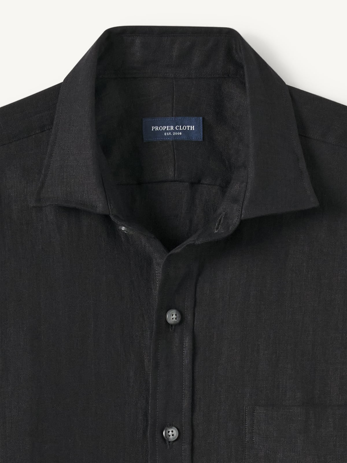 The Baird McNutt Irish Linen Shirt in Black