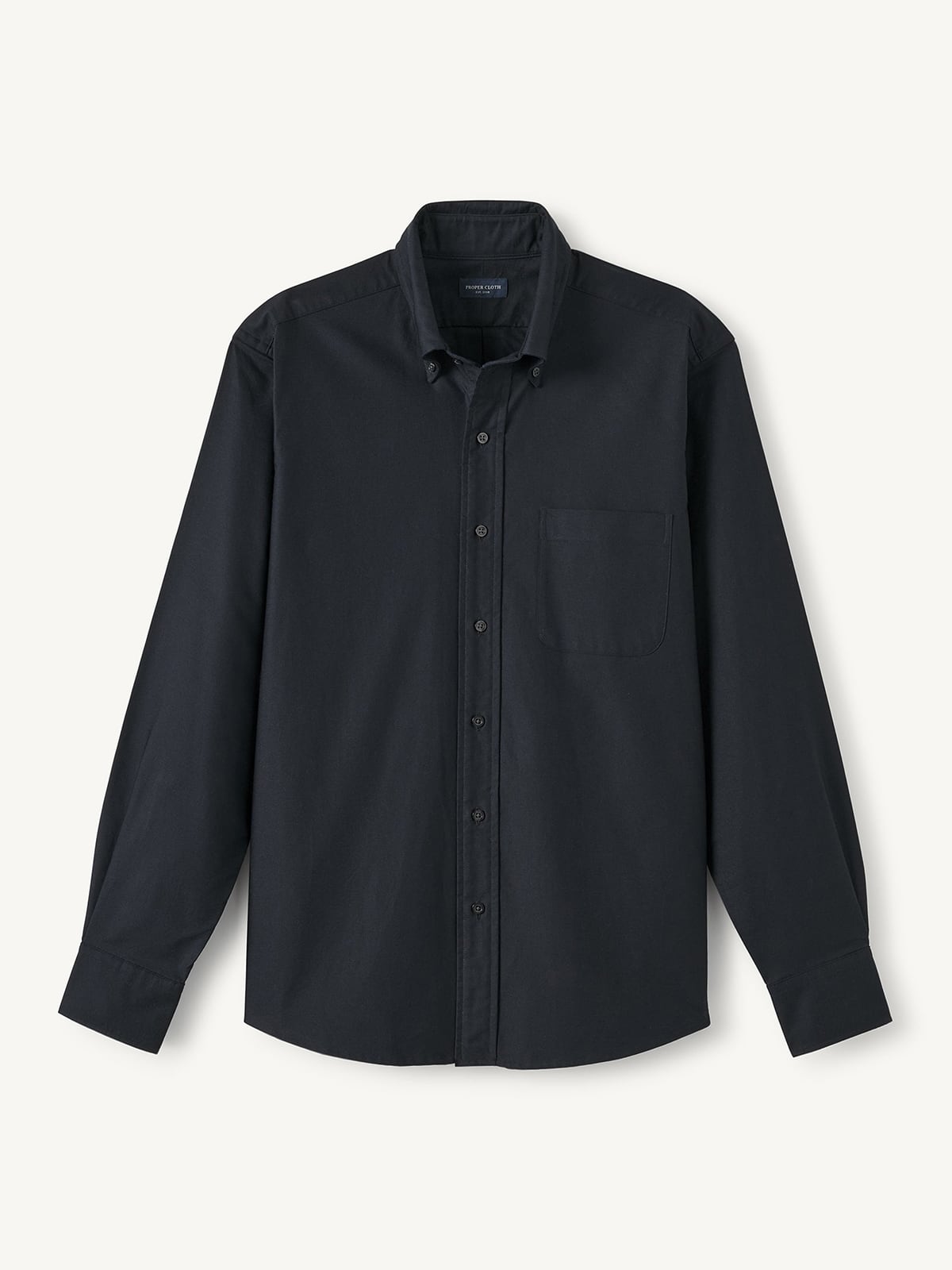 The Clark Oxford Cloth Button Down in Black