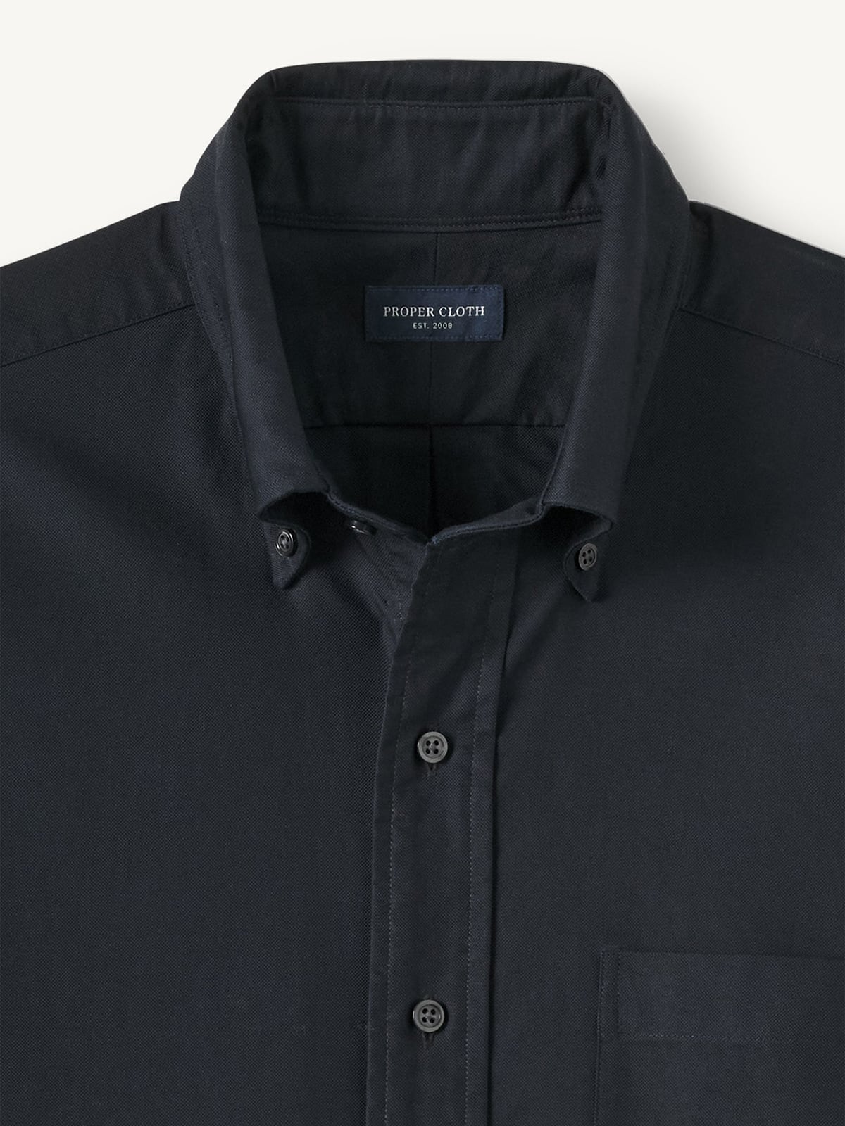The Clark Oxford Cloth Button Down in Black