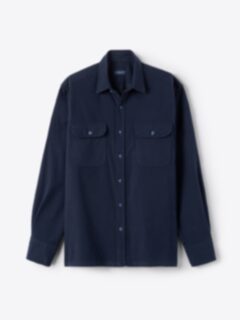 The Stretch Chamois Overshirt in Navy