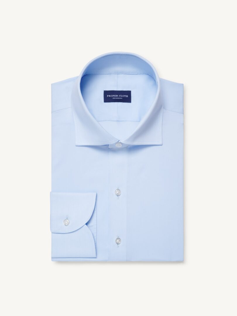 Albini Light Blue Performance Dress Shirt Product Image