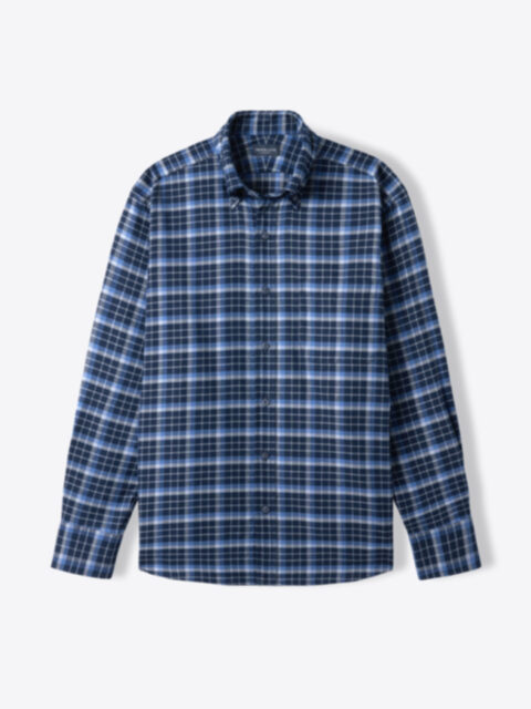 Shop Stowe Navy and Blue Tonal Check Flannel