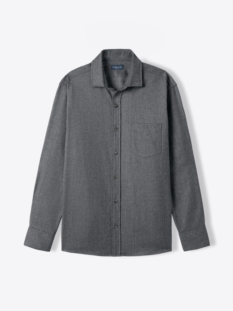 Reda Grey Melange Merino Wool Flannel Product Image