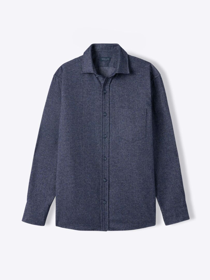 Wythe Slate Melange Herringbone Flannel 