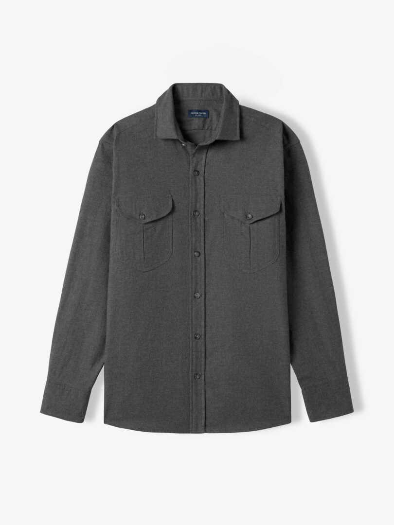 Whistler Charcoal Melange Cotton Flannel 