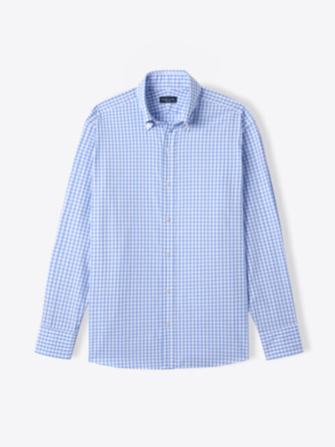 Shop Light Blue Medium Gingham Poplin