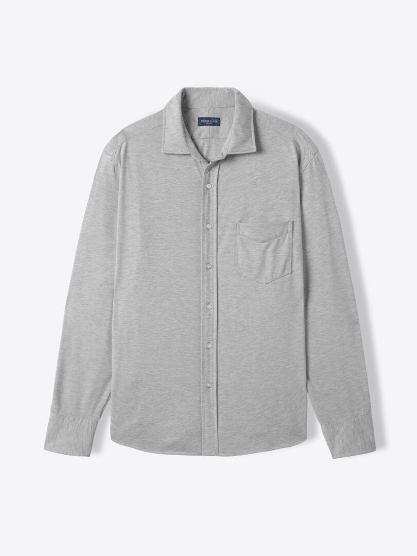 Grey Melange Cotton T-Shirt Jersey 