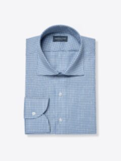 The Mayfair Wrinkle-Resistant Shirt in Blue Small Check The Mayfair Wrinkle-Resistant Shirt in Blue Small Check