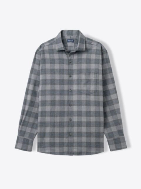 Teton Brown and Beige Plaid Flannel Shirt by Proper Cloth