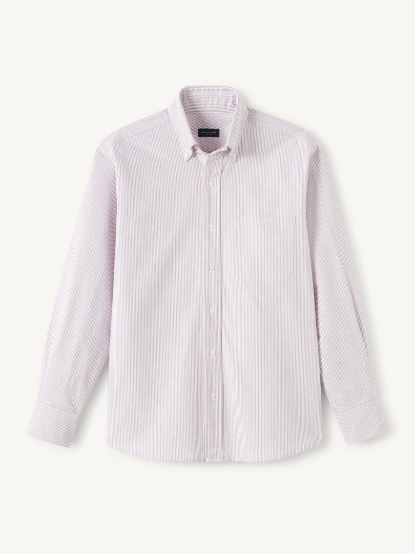 Clark Navy and Red Multi Stripe Oxford Cloth Button Down Product Image