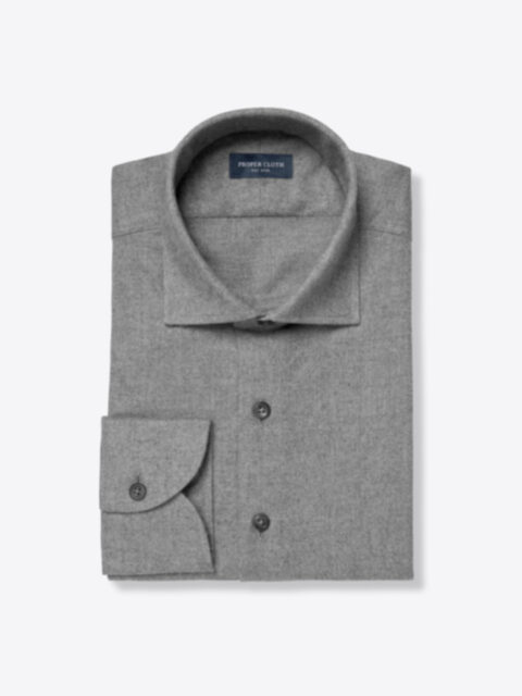 Ludlow Light Blue Melange Brushed Twill Shirt by Proper Cloth