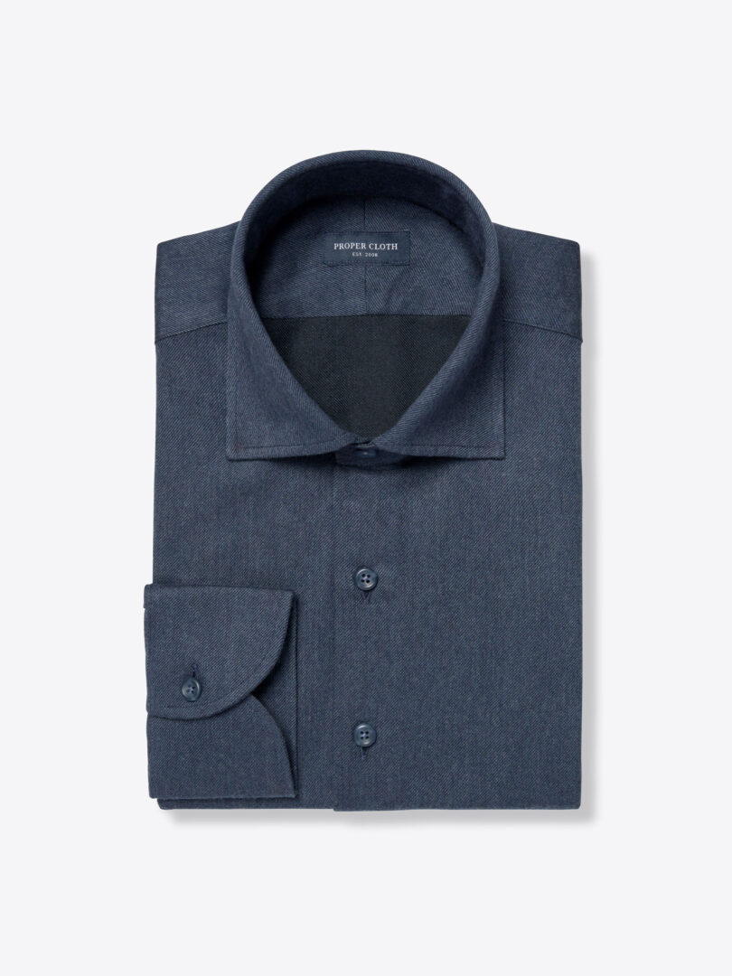 Canclini Navy Melange Twill Beacon Flannel 