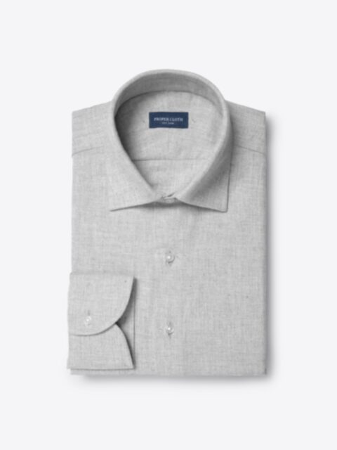 Shop Ludlow Light Grey Melange Brushed Twill