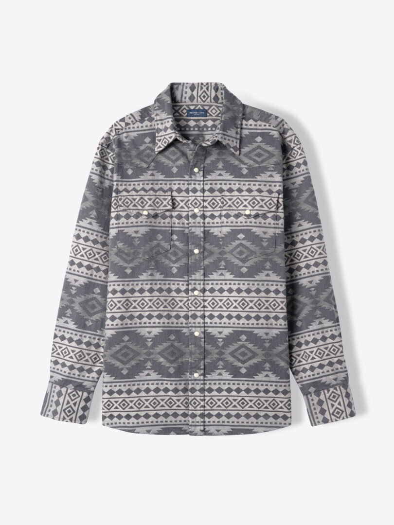 Canclini Grey Melange Southwest Jacquard 