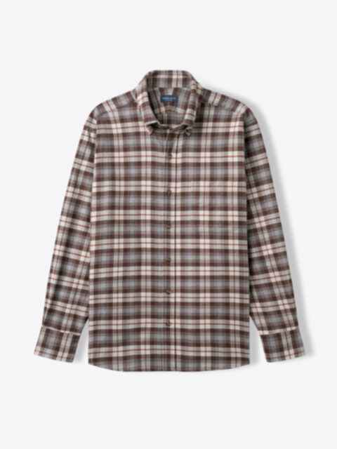 Shop Stowe Grey and Hickory Plaid Flannel
