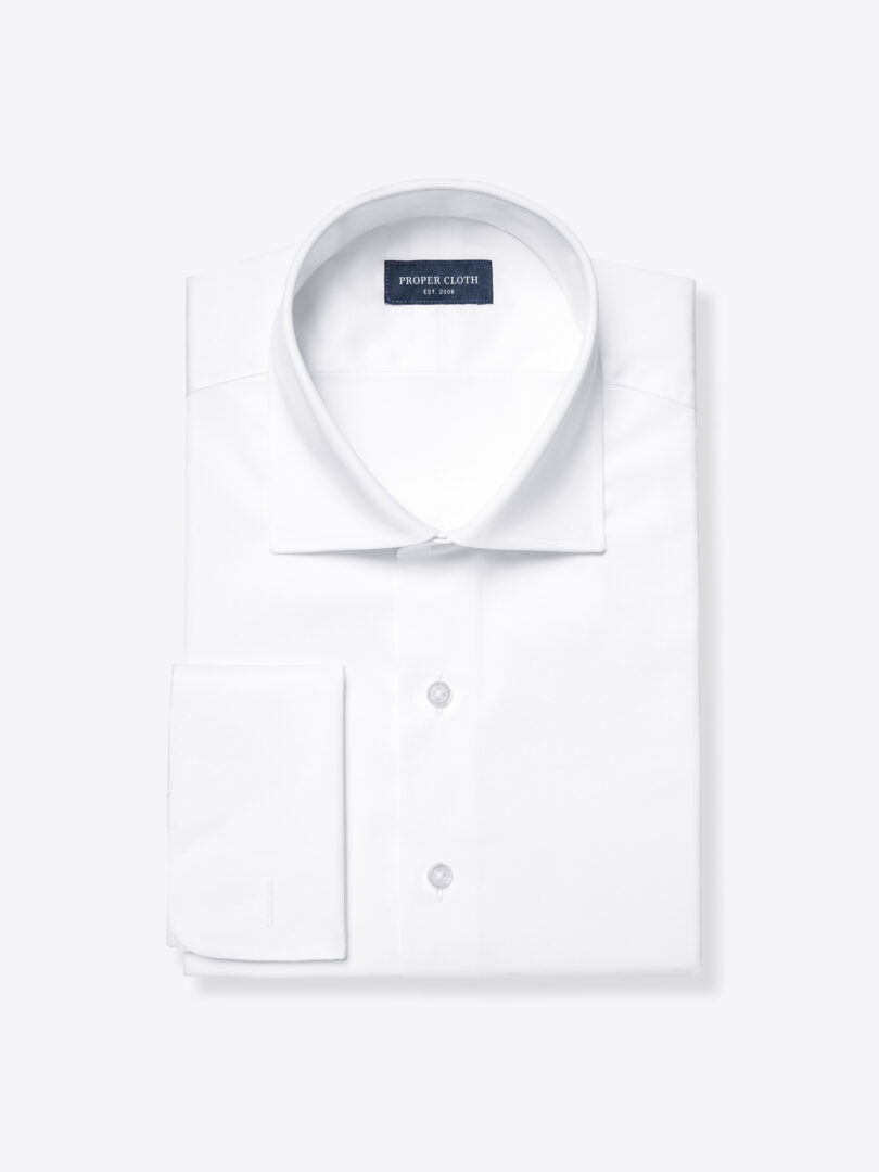 Thomas Mason Goldline White Wrinkle-Resistant Twill 