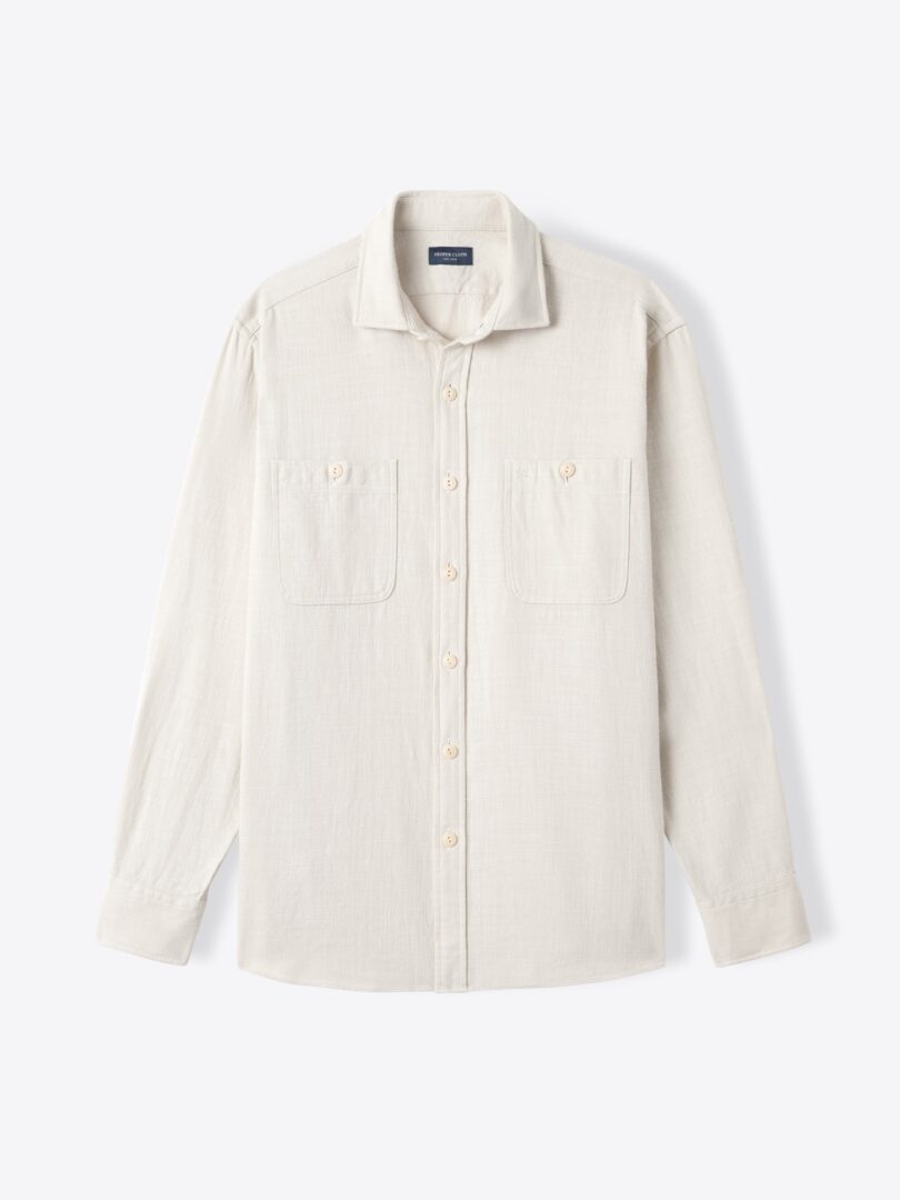 Jackson Ecru Slub Twill Shirts by Proper Cloth