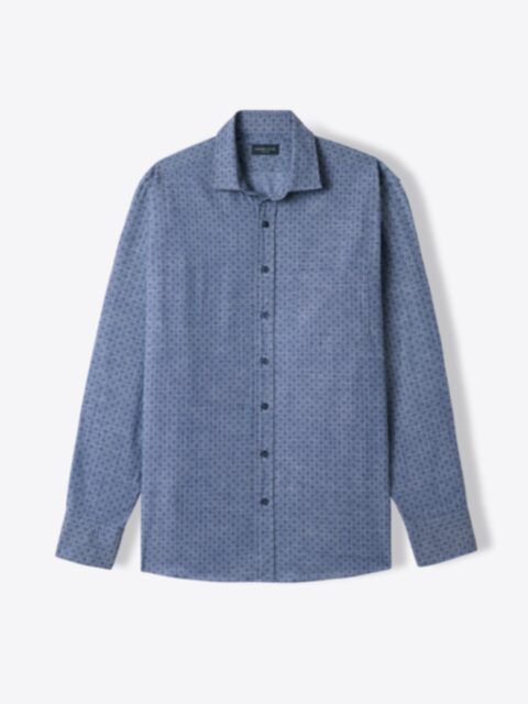 Shop Albini Sun Dial Print Chambray