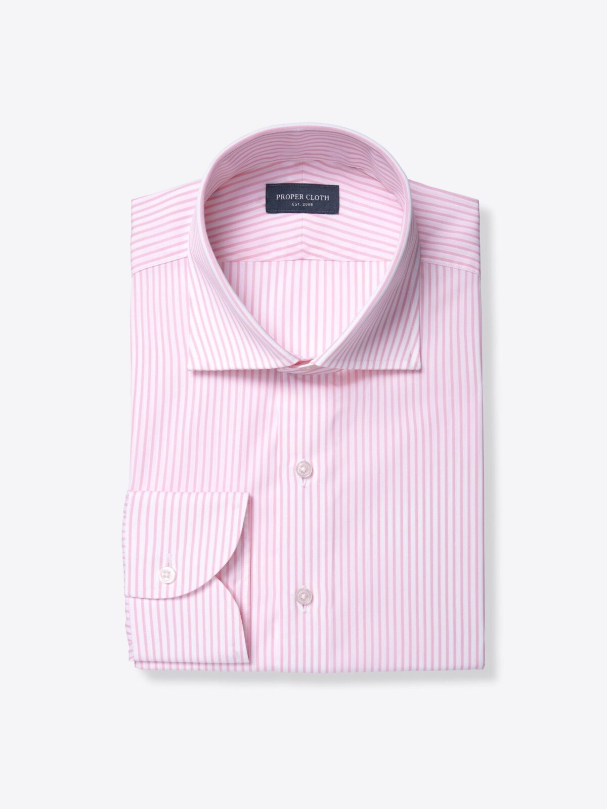 Stanton 120s Pink Stripe Custom Dress Shirt Shirt by Proper Cloth